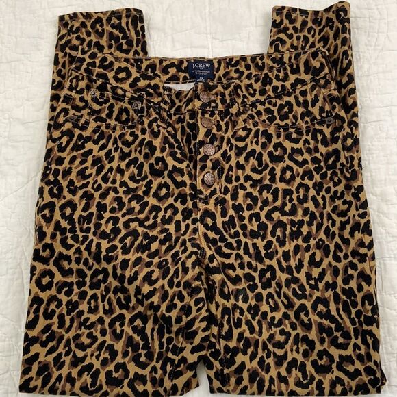 J. Crew Denim - J.Crew 9" High Rise Skinny Leopard Print Jeans size 26